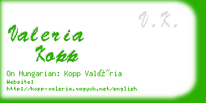 valeria kopp business card